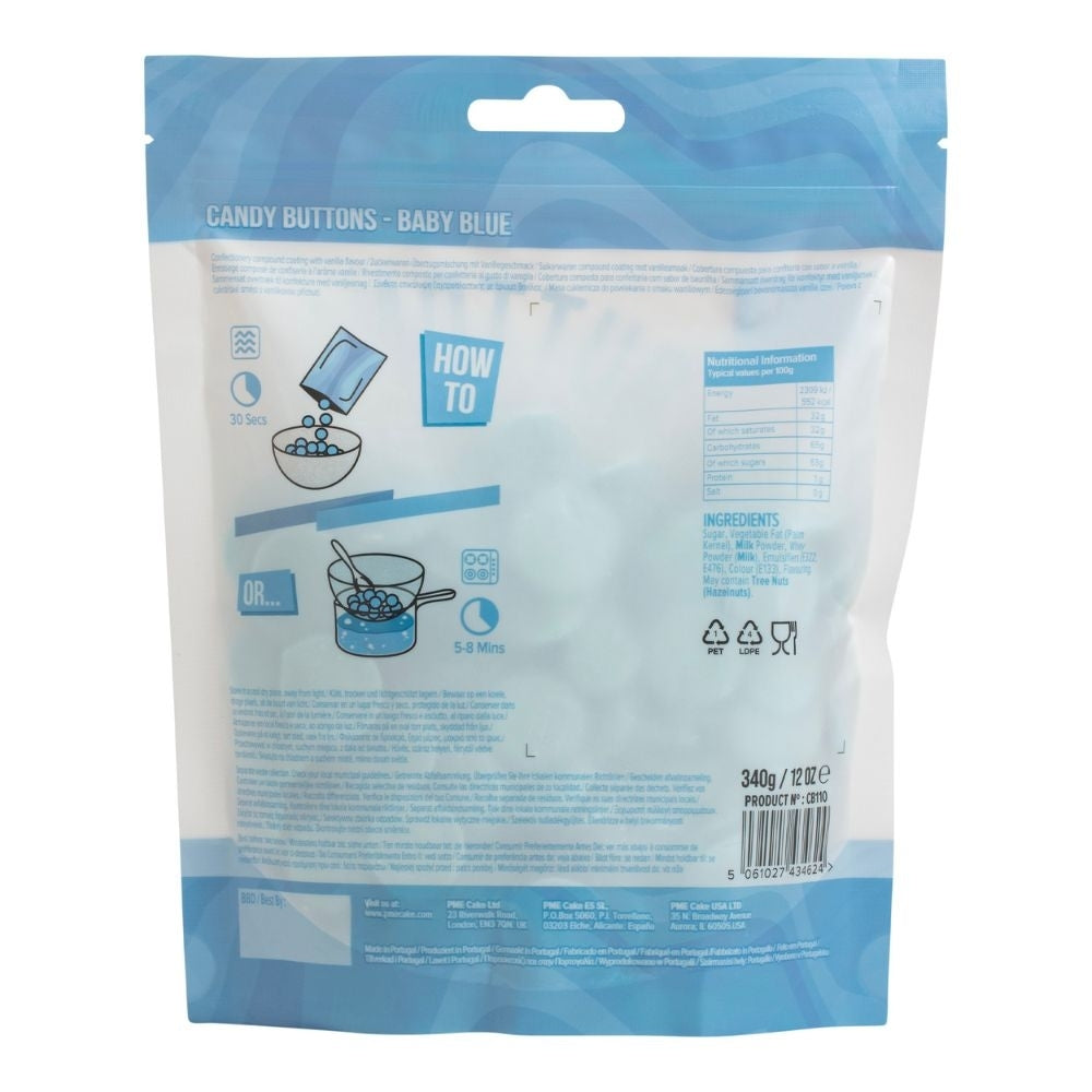 PME Baby Blue Candy Buttons 340g