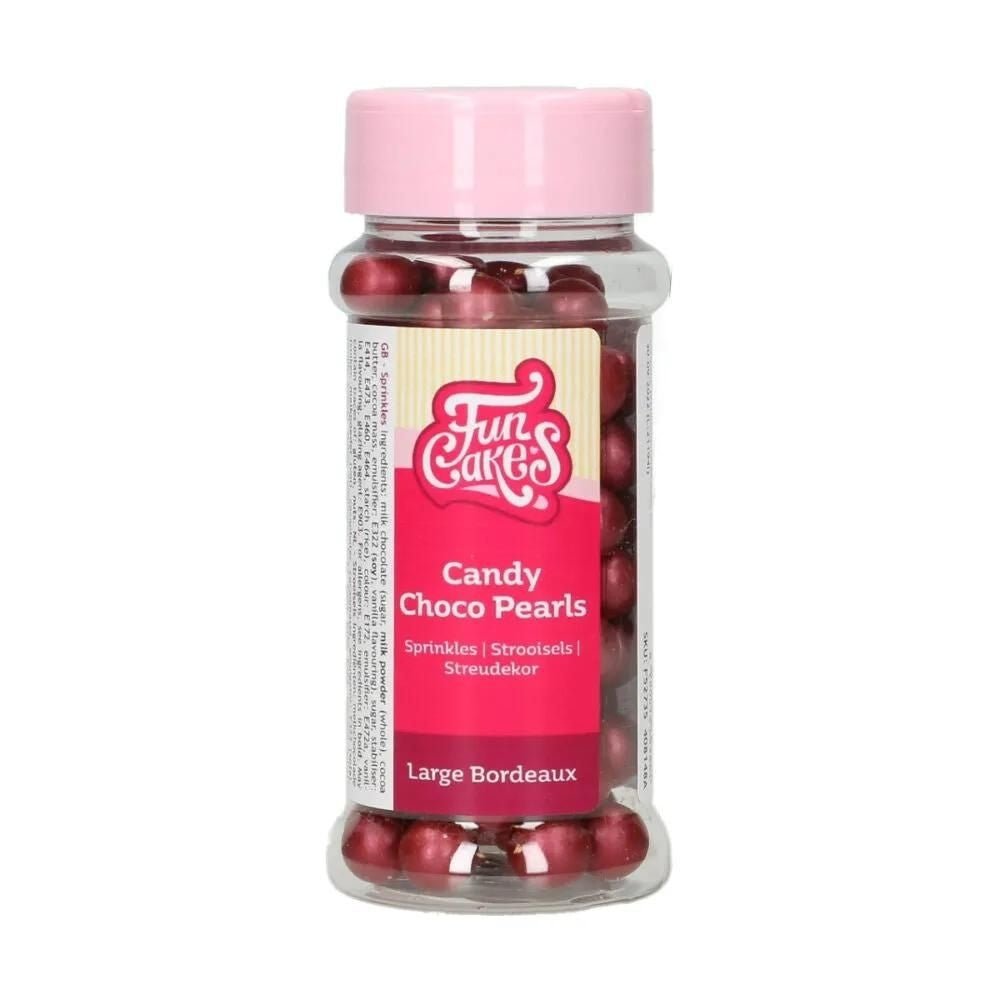 FunCakes EXPIRED - FunCakes Candy Choco Pearls Large Bordeaux 70g [DEC 2025]
