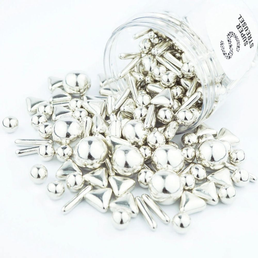 Super Streusel Silver Rods And Balls Mix 90g