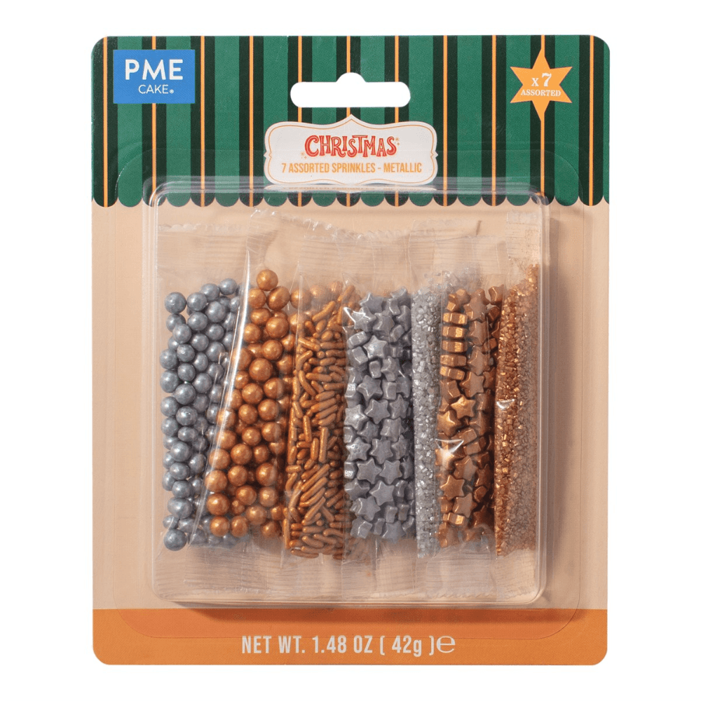 PME Metallic Assorted Christmas Sprinkles 42g
