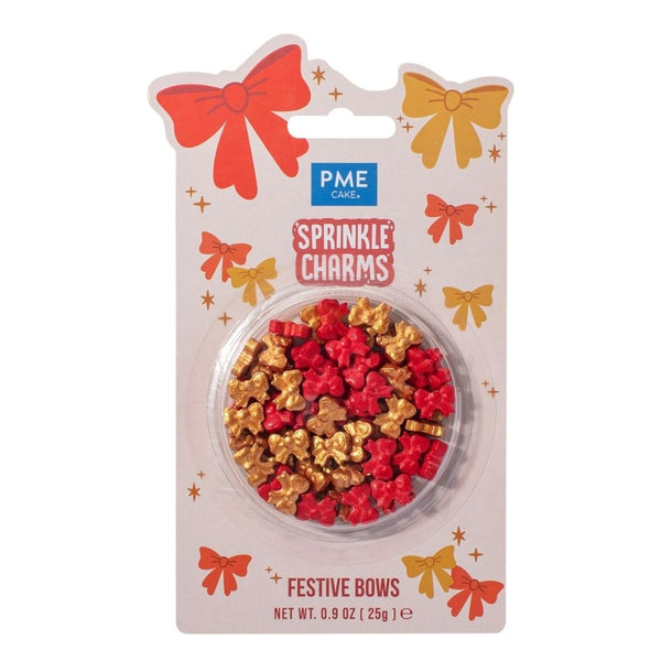PME Festive Bows Sprinkle Charms 25g