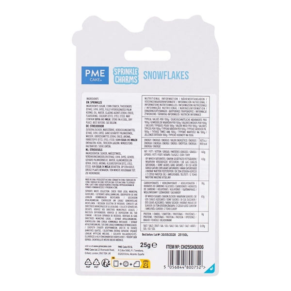 PME Snowflakes Sprinkle Charms 25g