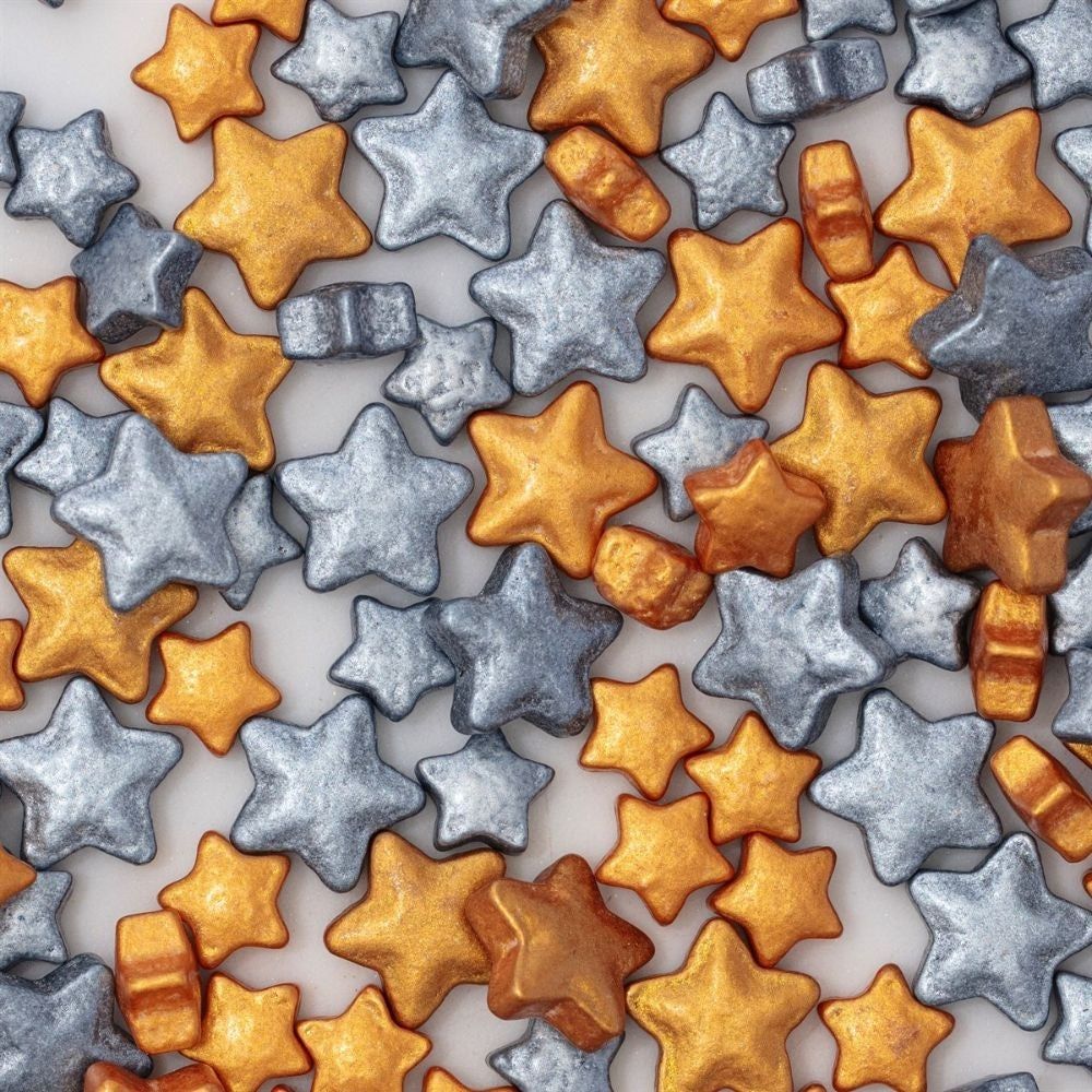 PME Gold & Silver Stars Sprinkle Charms 25g