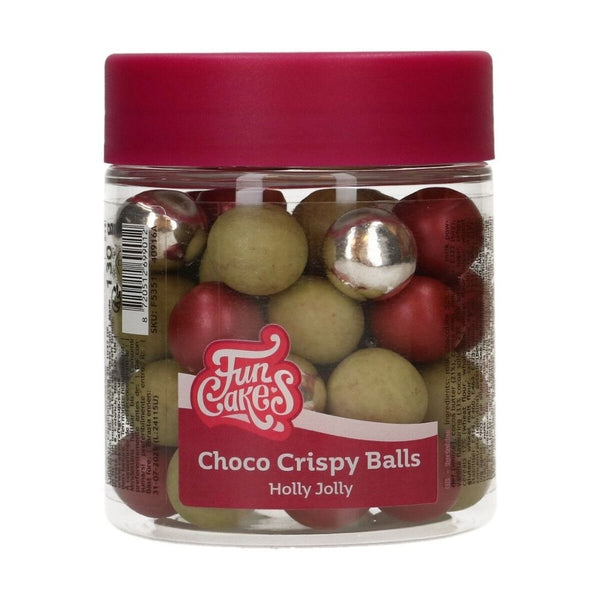 FunCakes Holly Jolly Choco Crispy Balls 130g