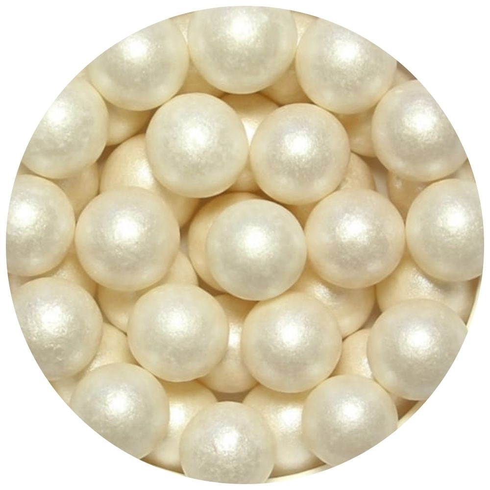PME White 7mm Sugar Pearls 90g