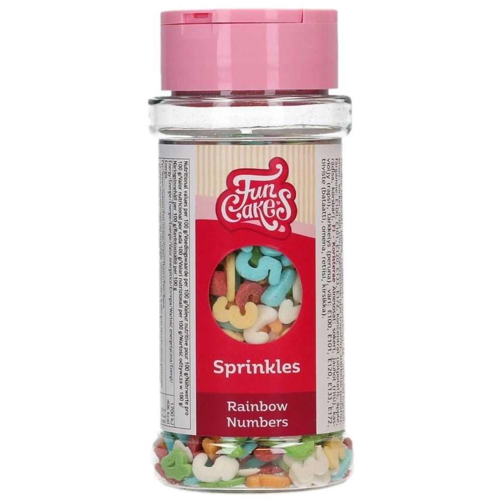 FunCakes Rainbow Numbers Sprinkle Mix 50g