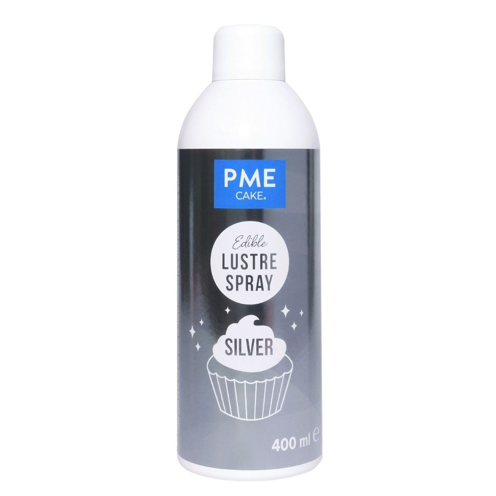 PME Silver Edible Lustre Spray Icing Colouring