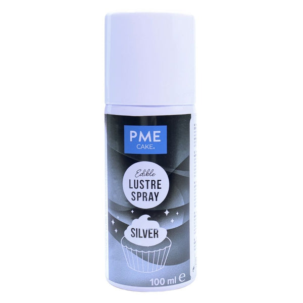 PME Silver Edible Lustre Spray Icing Colouring
