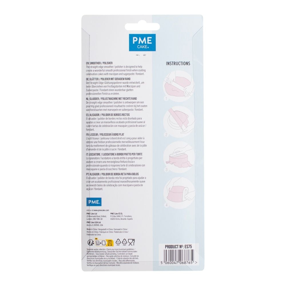 PME Straight Edge Sugarpaste Smoother Polisher