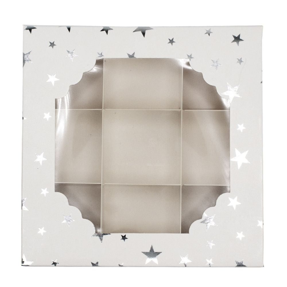 Simply Making Silver Stars Window Treat Boxes & Inserts - 9 Cavities