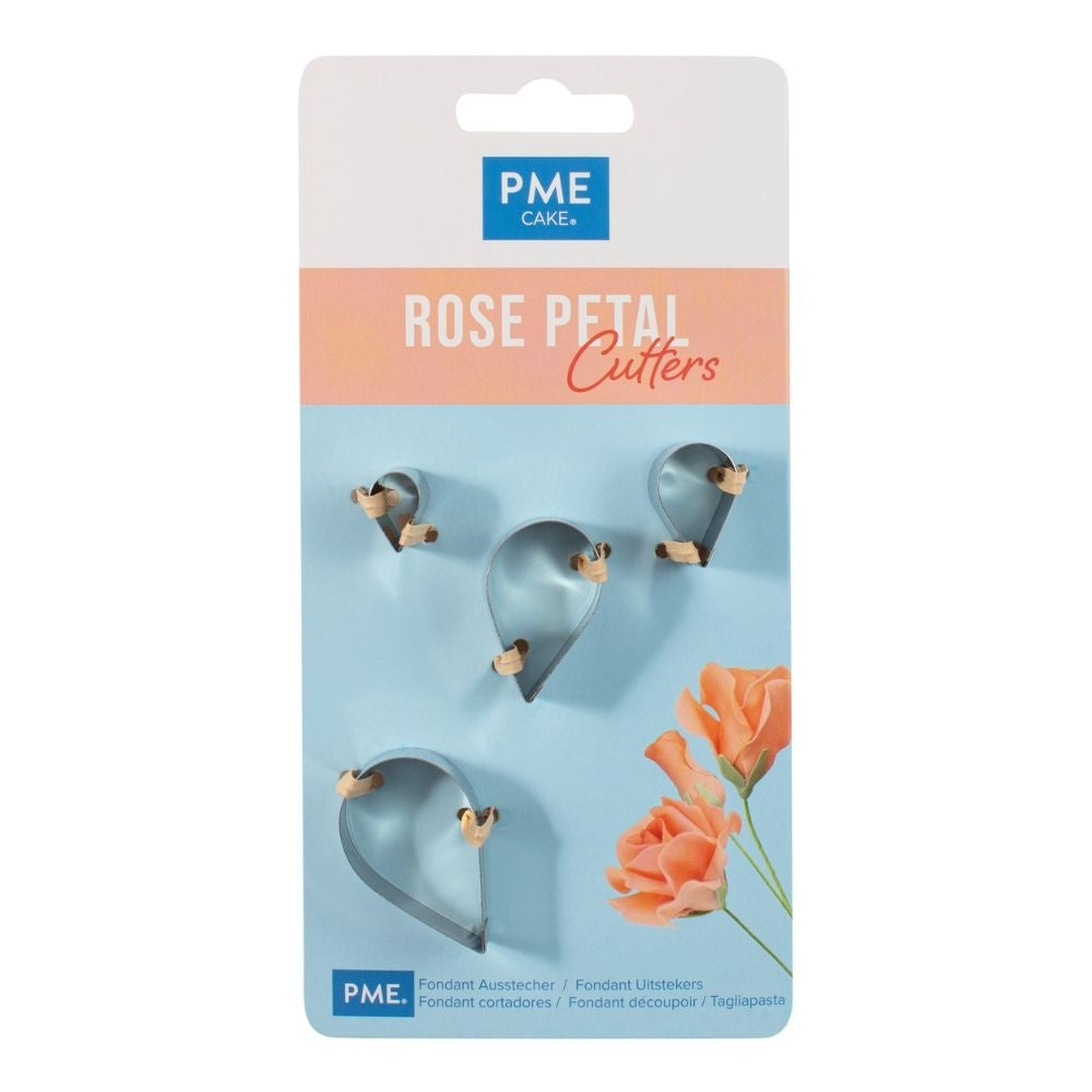 PME Rose Petal Icing Cutter Set Of 4