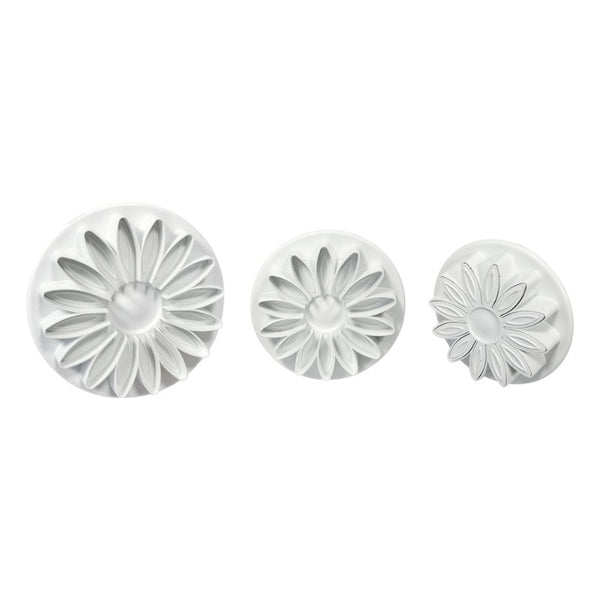 PME Sunflower, Daisy & Gerbera Veined Plunger Cutter Set Of 3