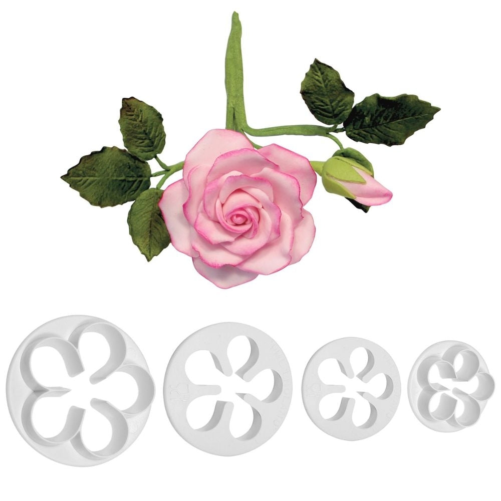 PME Floral 5 Petal Icing Cutters Set Of 4