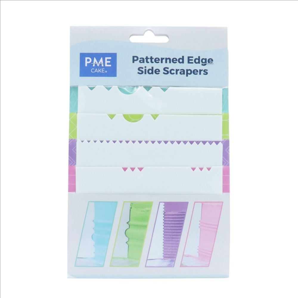 PME Patterned Edge Side Scrapers Pack Of 4