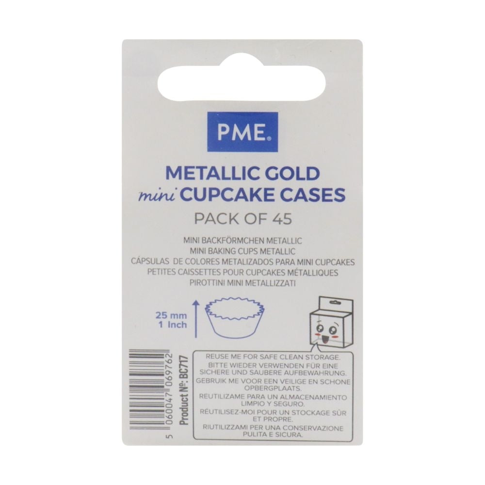 PME Gold Mini Baking Cases x 45