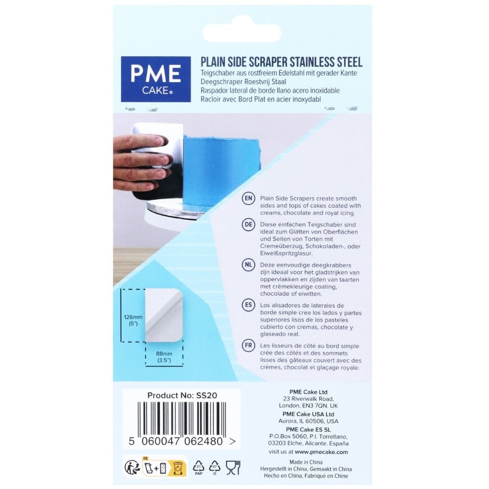 PME Stainless Steel Plain Side Scraper