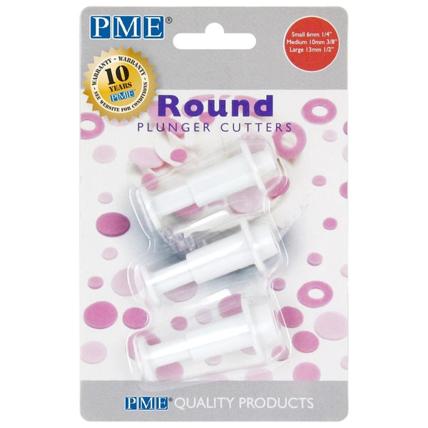 PME Mini Round Plunger Cutters Set Of 3