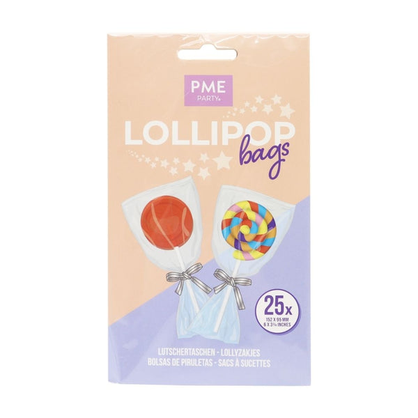 PME Lollipop Bags With Silver Ties Pack Of 25