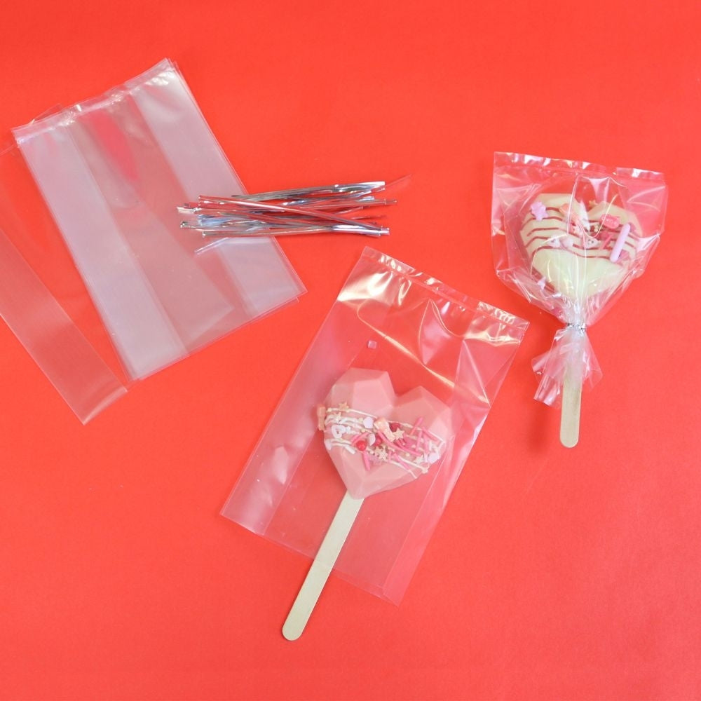 PME Lollipop Bags With Silver Ties Pack Of 25