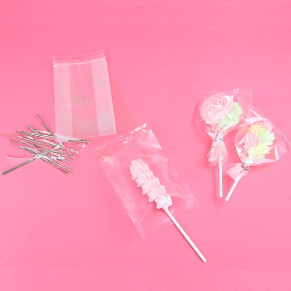PME Lollipop Bags With Silver Ties Pack Of 25