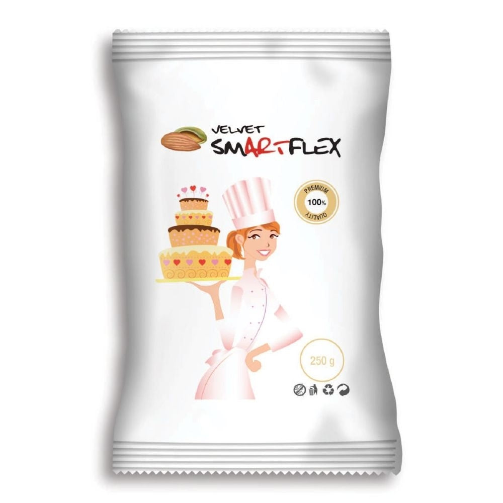 Smartflex White Velvet Almond Flavoured Sugarpaste 250g