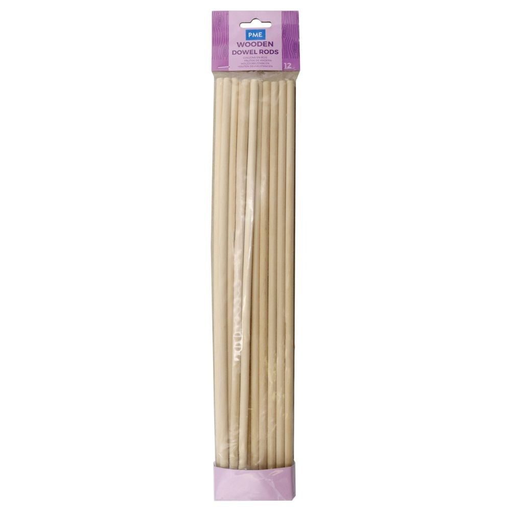 PME Wooden Dowels Pack Of 12