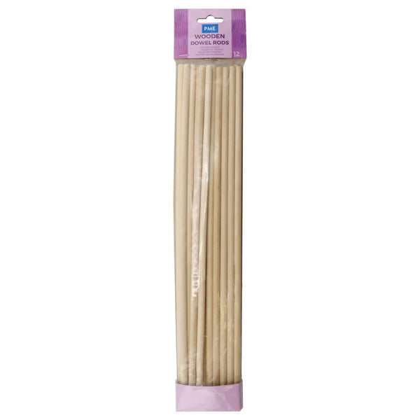 PME Wooden Dowels Pack Of 12