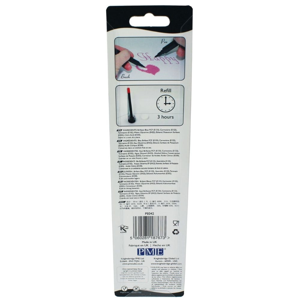 PME Black Brush & Fine Edible Ink Pen