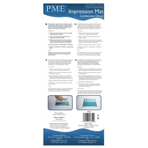 PME Cobblestone Design Impression Mat