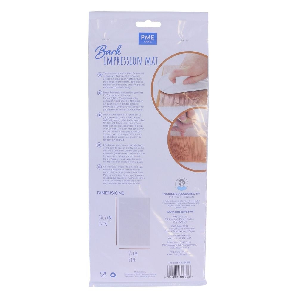 PME Wood Bark Design Impression Mat