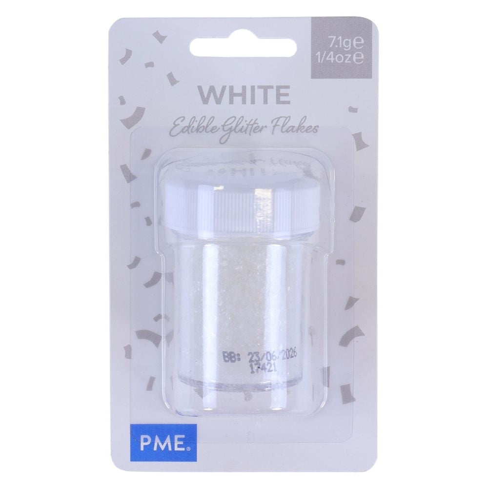 PME White Edible Glitter Flakes