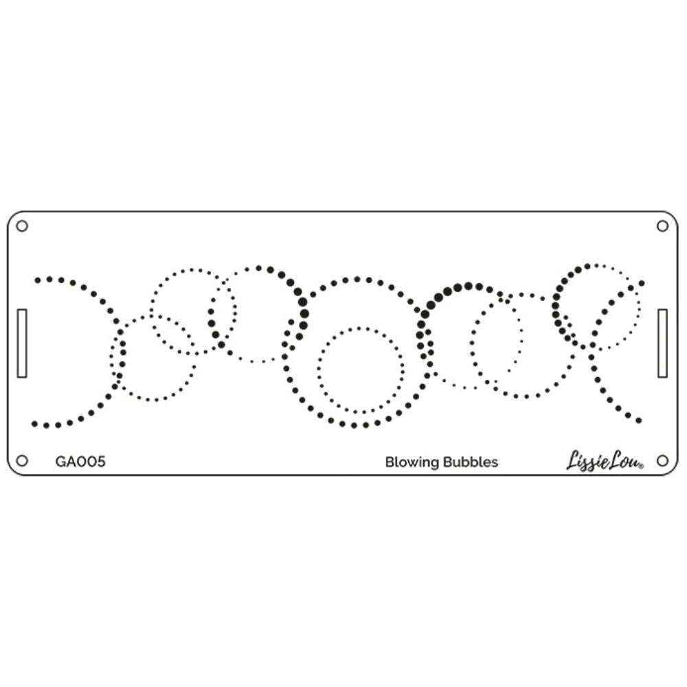 LissieLou Blowing Bubbles Cake Border Icing Stencil