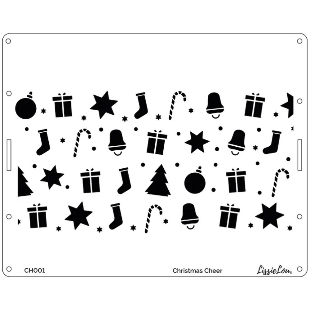 LissieLou Christmas Cheer Full Size Cake Icing Stencil