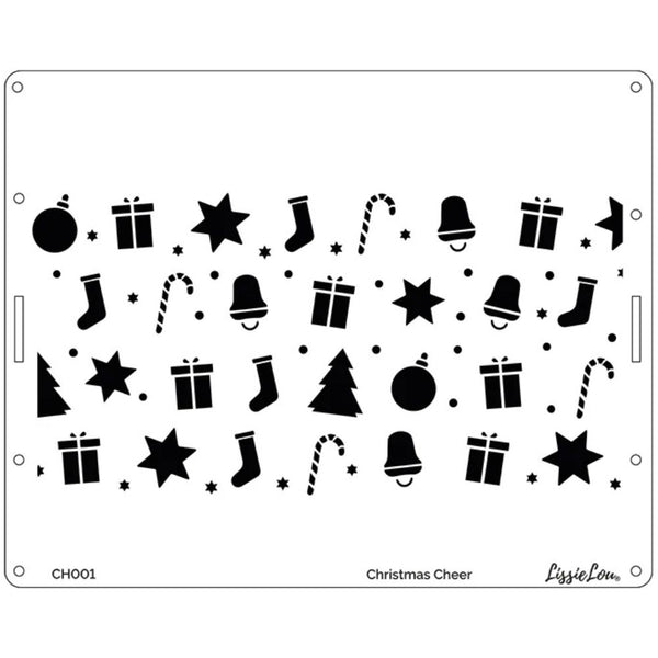LissieLou Christmas Cheer Full Size Cake Icing Stencil