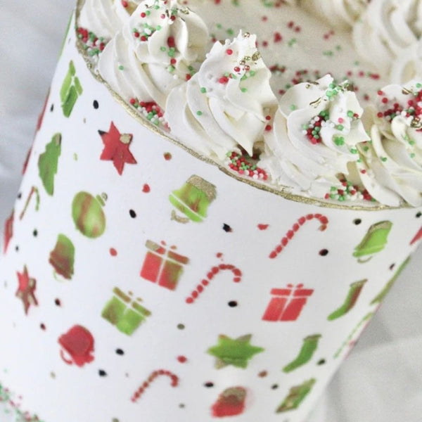 LissieLou Christmas Cheer Full Size Cake Icing Stencil