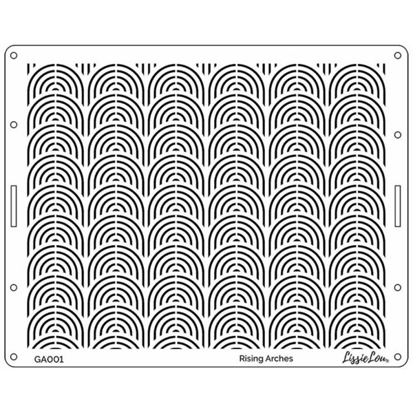 LissieLou Rising Arches Full Size Cake Icing Stencil