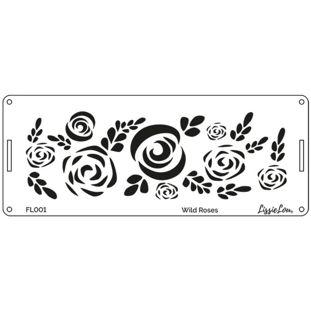LissieLou Wild Roses Cake Border Icing Stencil