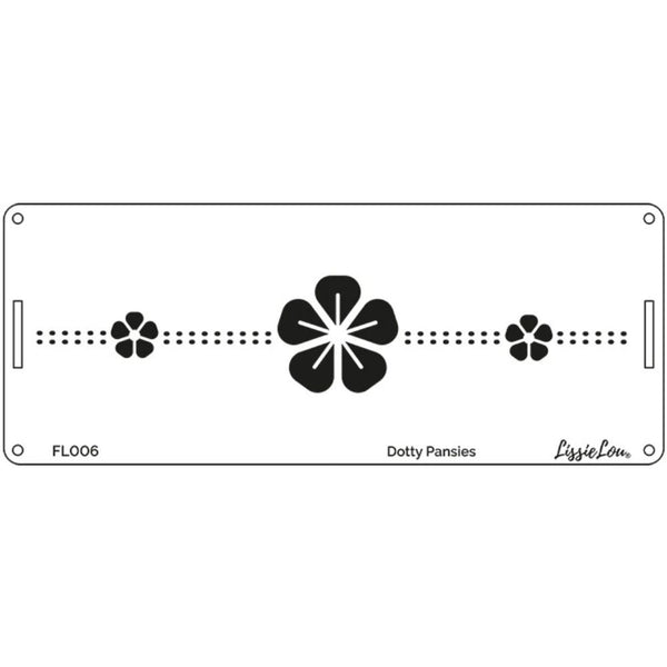 LissieLou Dotty Pansies Cake Border Icing Stencil