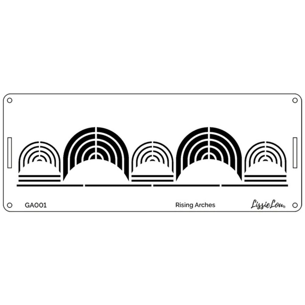 LissieLou Rising Arches Cake Border Icing Stencil