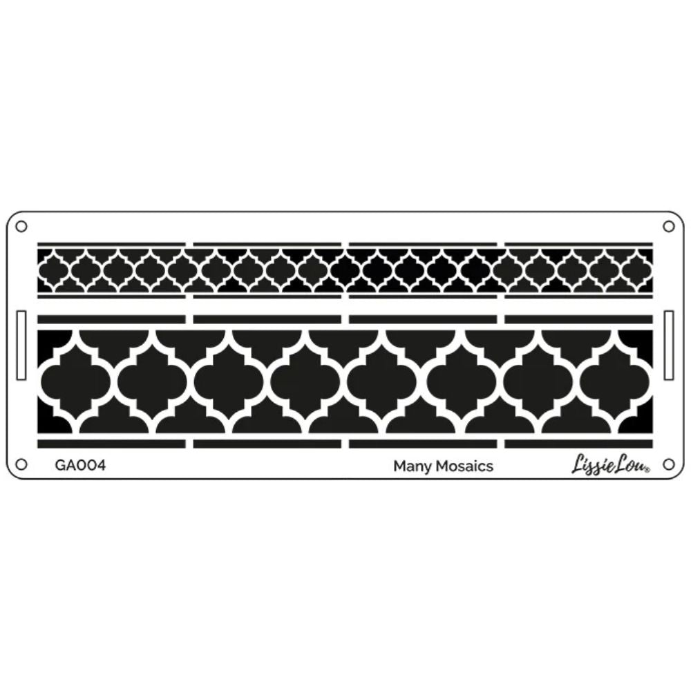 LissieLou Many Mosaics Cake Border Icing Stencil