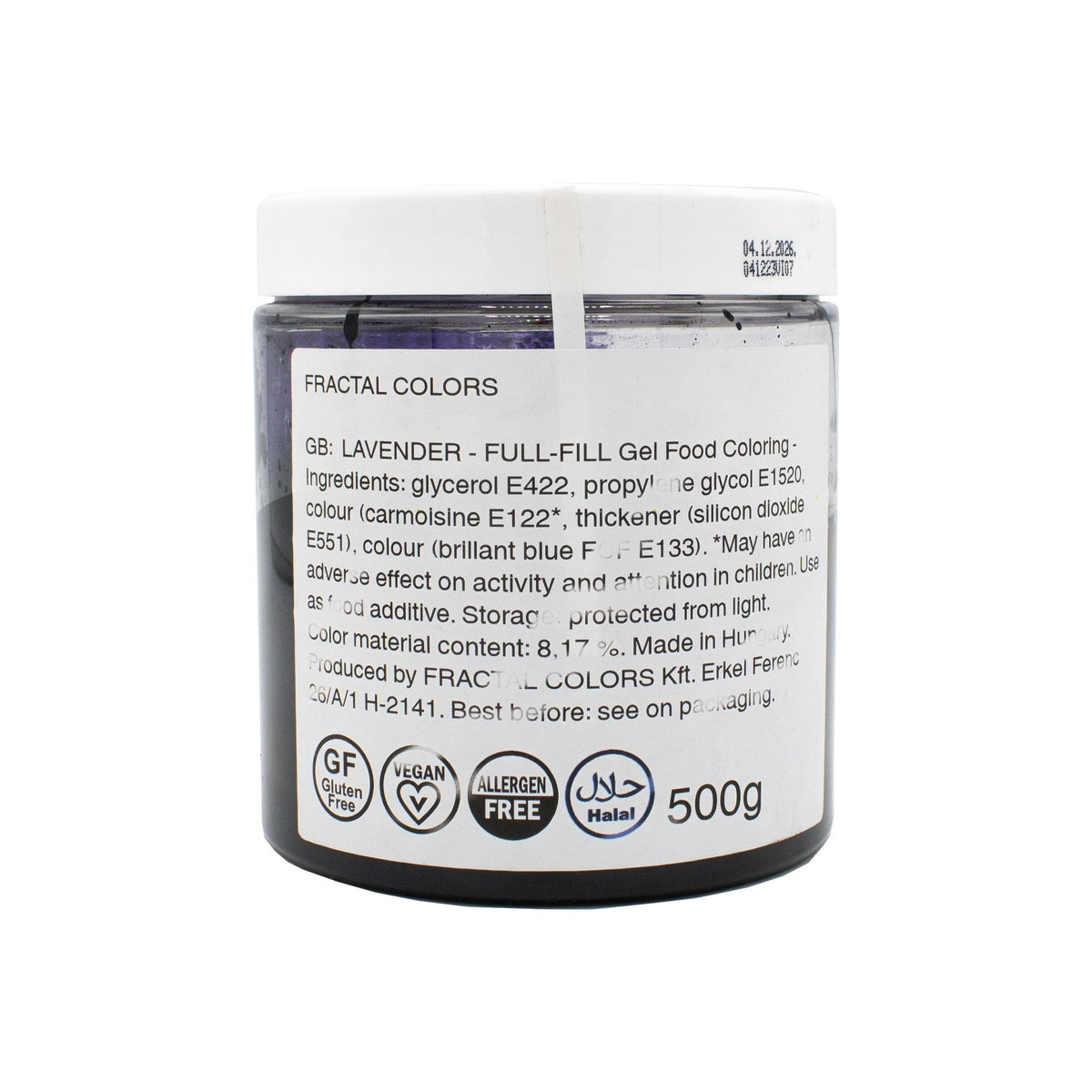 Fractal Colors Lavender Fullfill Gel Food Colour 500g