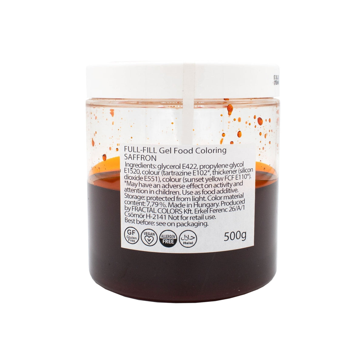 Fractal Colors Saffron Yellow Fullfill Gel Food Colour 500g