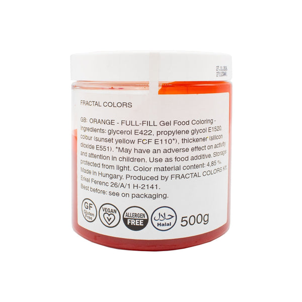 Fractal Colors Orange Fullfill Gel Food Colour 500g