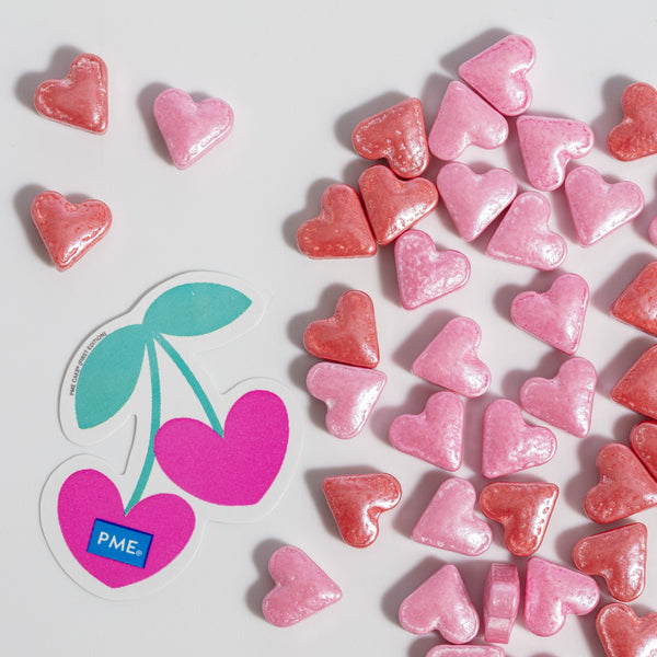 PME Pink Hearts Sprinkle Charms 25g