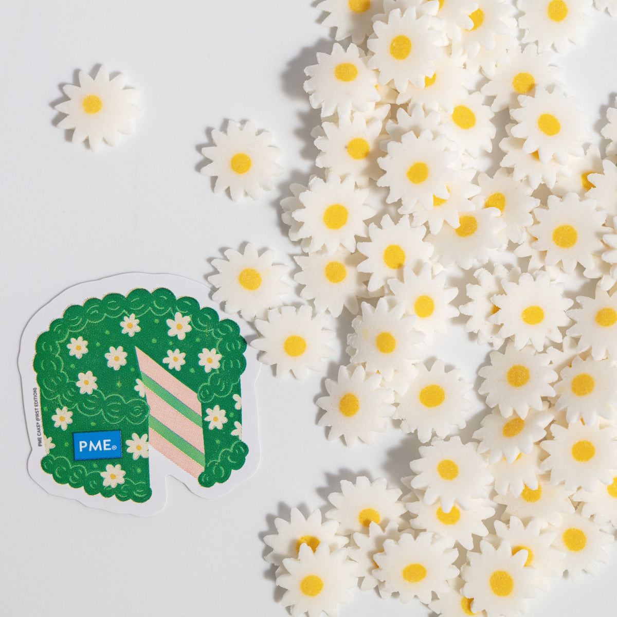 PME White Daisies Sprinkle Charms 25g