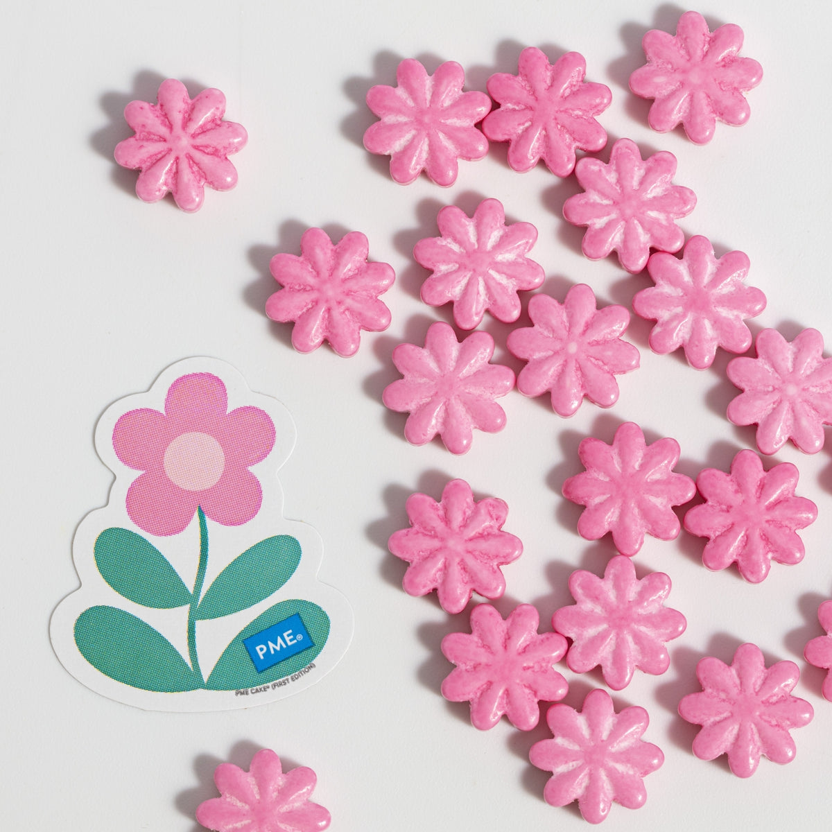 PME Pink Flowers Sprinkle Charms 25g