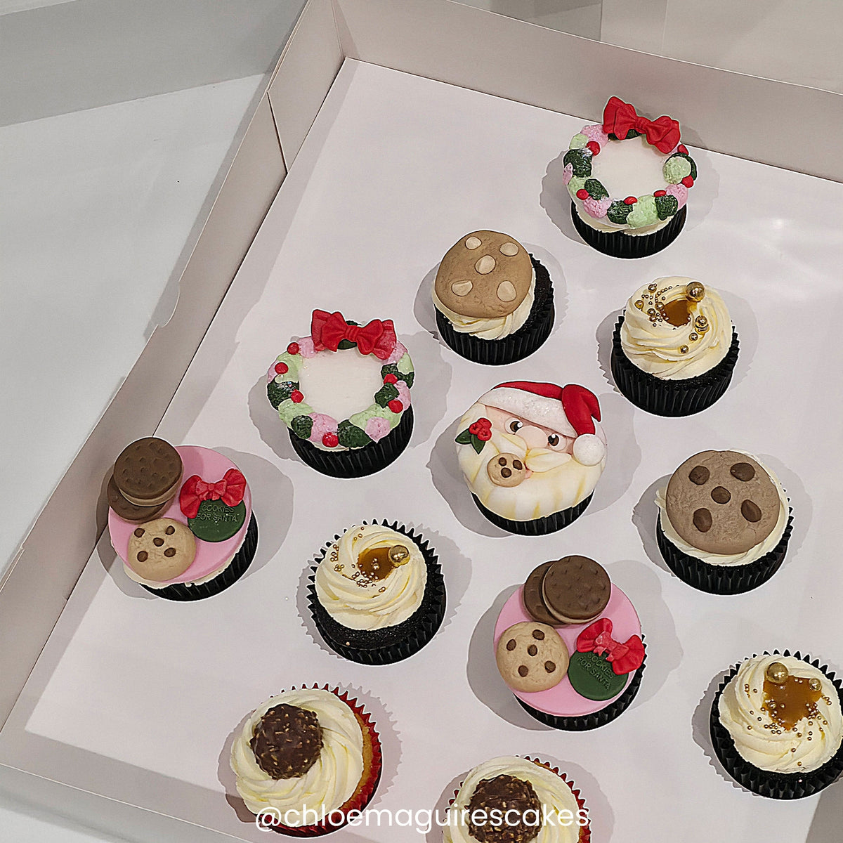 Simply Making White Christmas Tree Cupcake Box - Holds 12