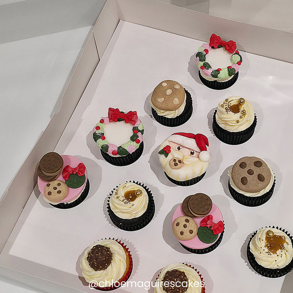 Simply Making White Christmas Tree Cupcake Box - Holds 12