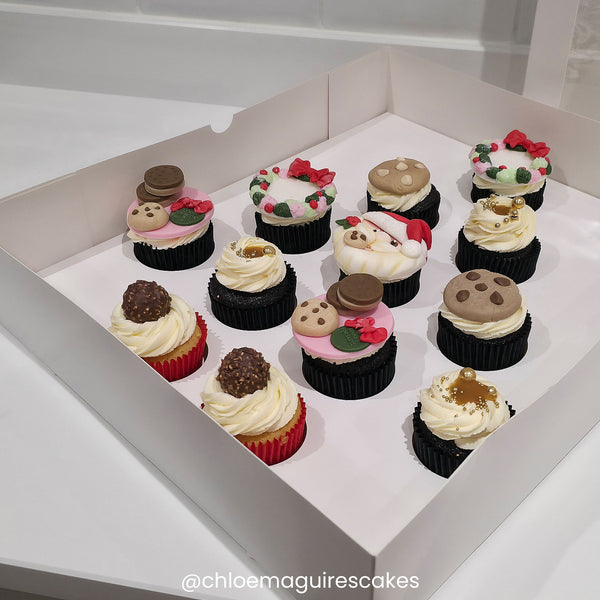 Simply Making White Christmas Tree Cupcake Box - Holds 12