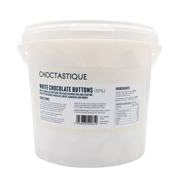 Choctastique White Chocolate Buttons 29%